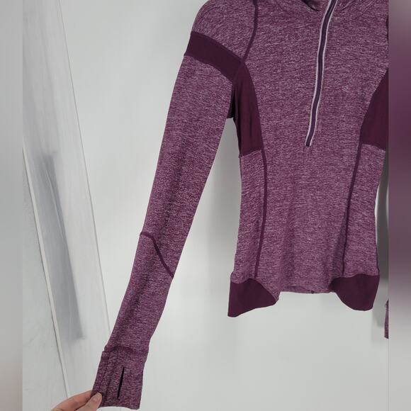 Lululemon Purple Heather Half Zip Long Sleeve Inspire Pullover 4 - Picture 4 of 10
